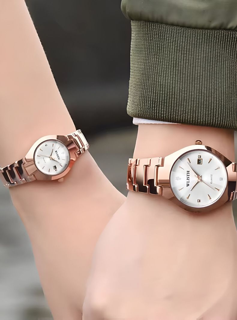 Relojes en set para él y ella + brazalete de regalo-1