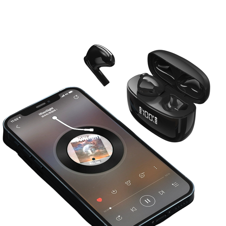 Audífonos Bluetooth HIFI con pantalla LED-2