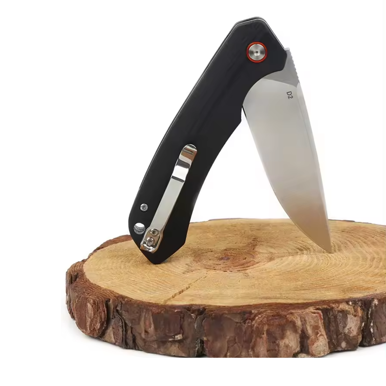 Cuchillo plegable Supervivencia Acero D2 y mango G10-1