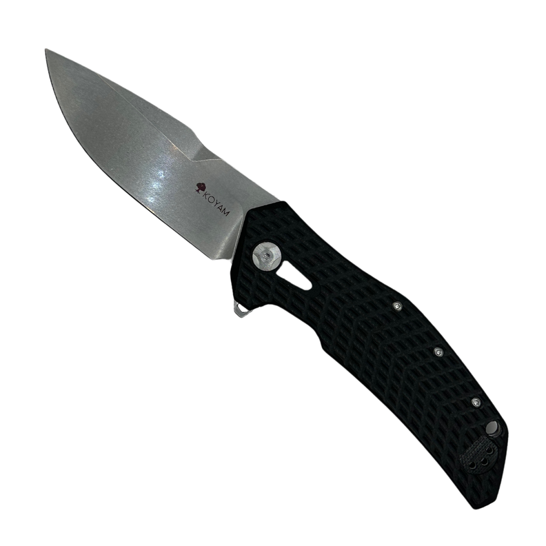 Cuchillo plegable Supervivencia y acampar Acero D2 Mango G10-0