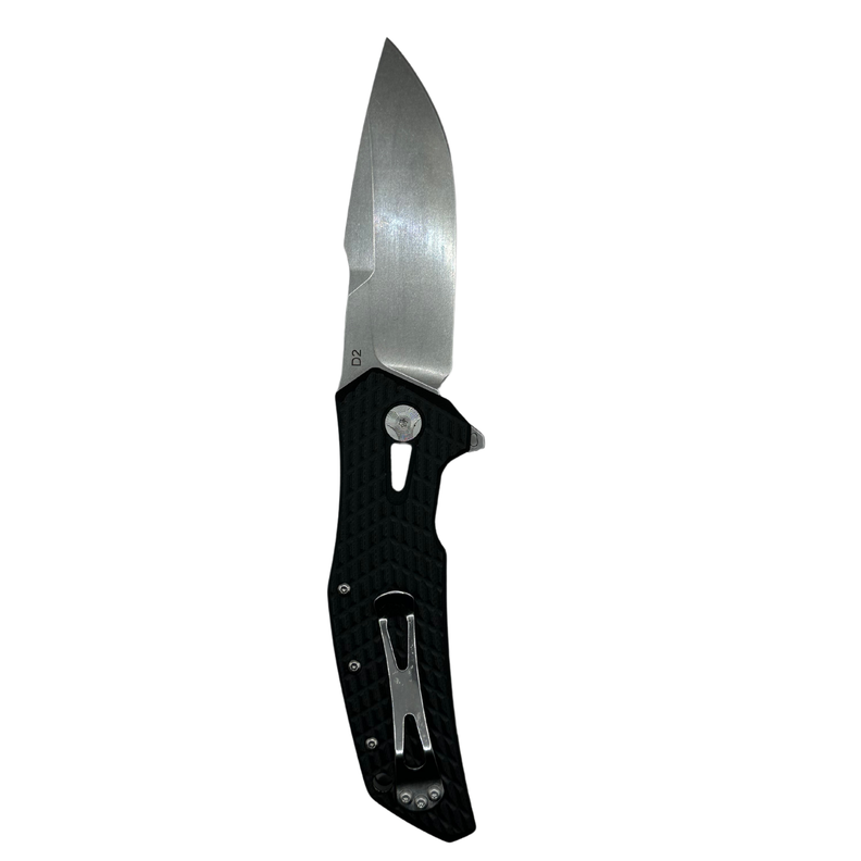 Cuchillo plegable Supervivencia y acampar Acero D2 Mango G10-1
