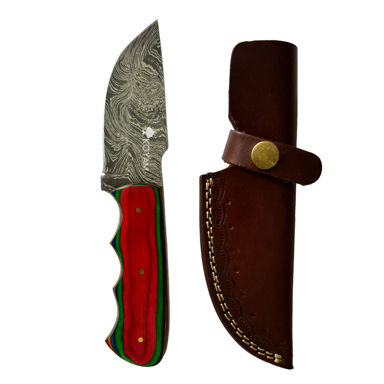 Cuchillo Damasco original Supervivencia 8in 512 capas-0