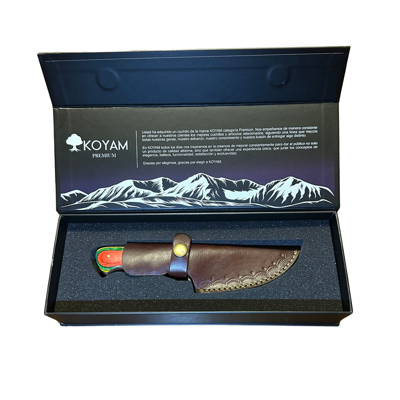 Cuchillo Damasco original Supervivencia 8in 512 capas-4
