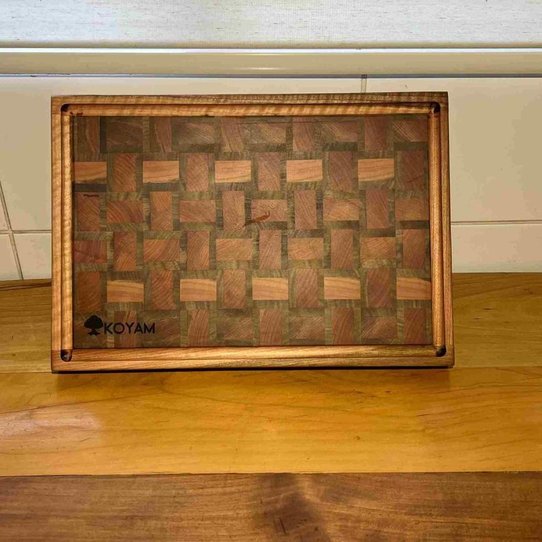 Tabla Cortar Tipo End Grain Madera Nativa Koyam-2