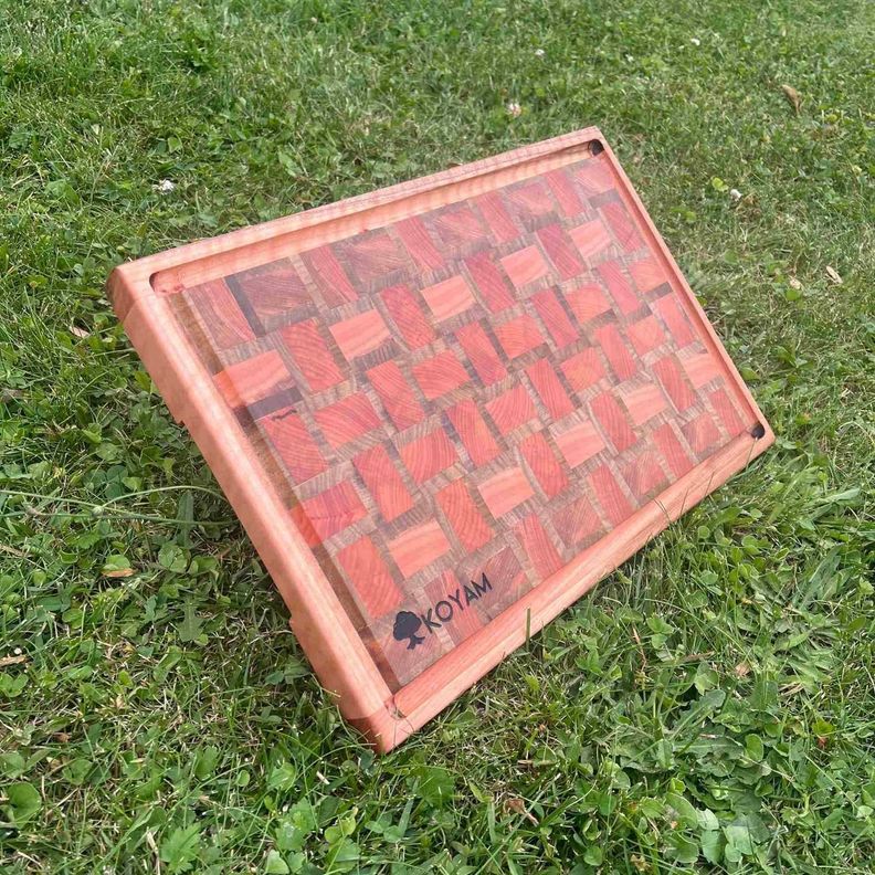 Tabla Cortar Tipo End Grain Madera Nativa Koyam-5