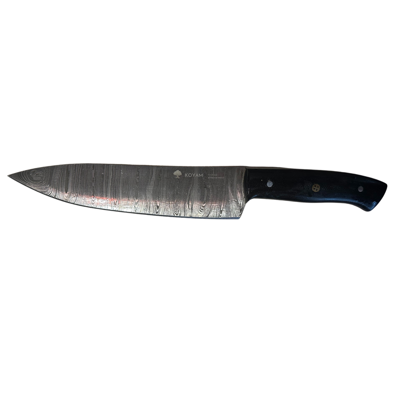 KOYAM - Cuchillo Chef 20cm negro Acero de Damasco 512 capas-0