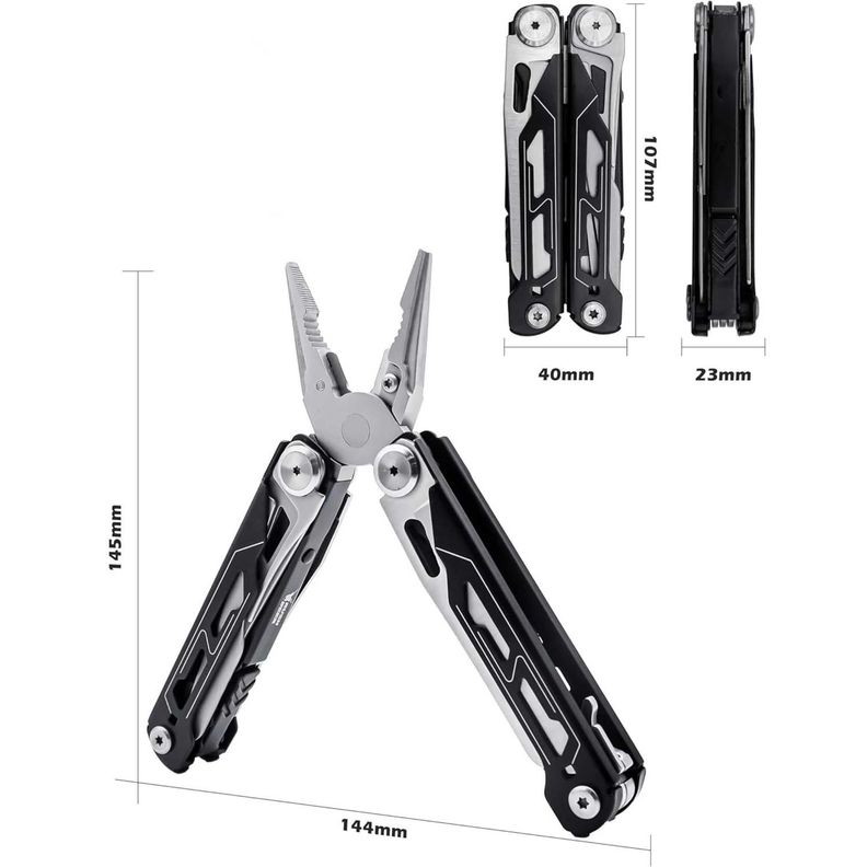 Alicate Multiherramienta de bolsillo 18 en 1 multiuso con cuchillo-7