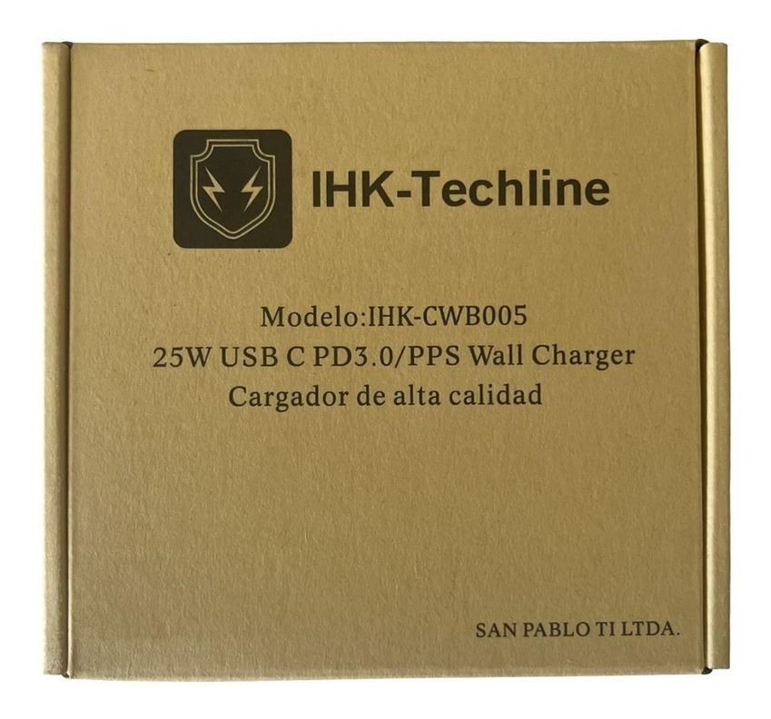Cargador 25w Carga Rápida. Incluye Cable C a L para iPhone-5