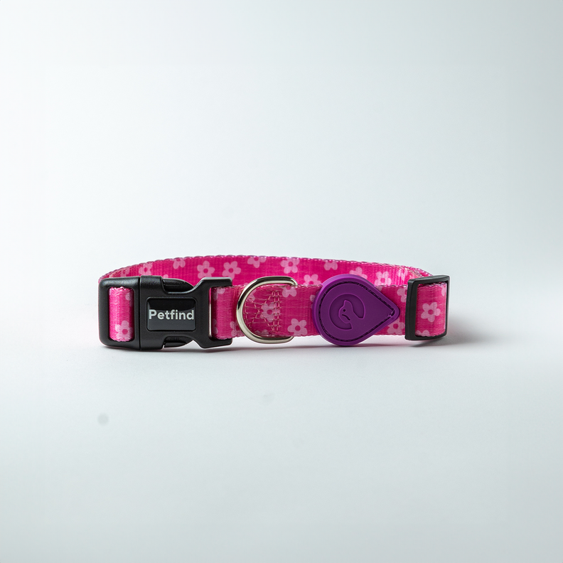 Collar Rosado Flores L-0