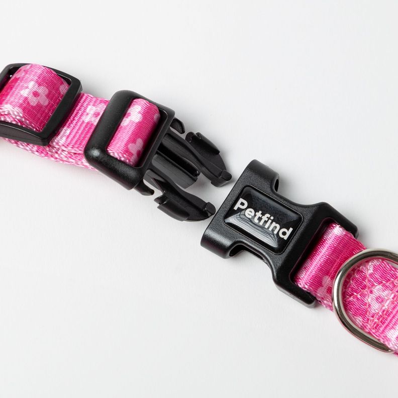Collar Rosado Flores L-1