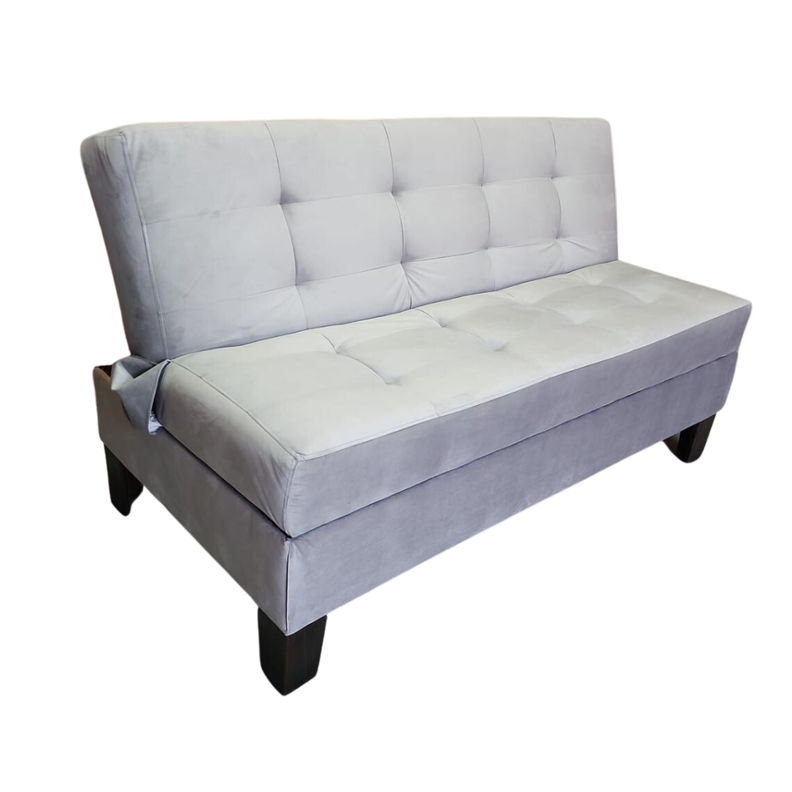 Futon Cama Baul Patagonia 15P Gris felpa Pmadera-1