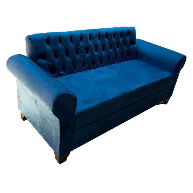 Sillon Sofia Azul Oscuro Patas de madera-1