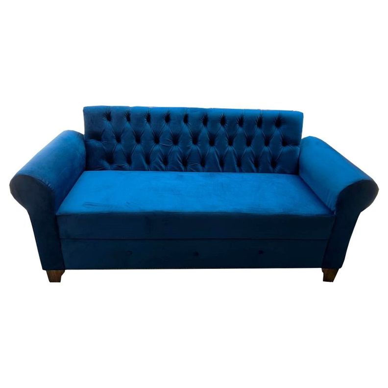 Sillon Sofia Azul Oscuro Patas de madera-2