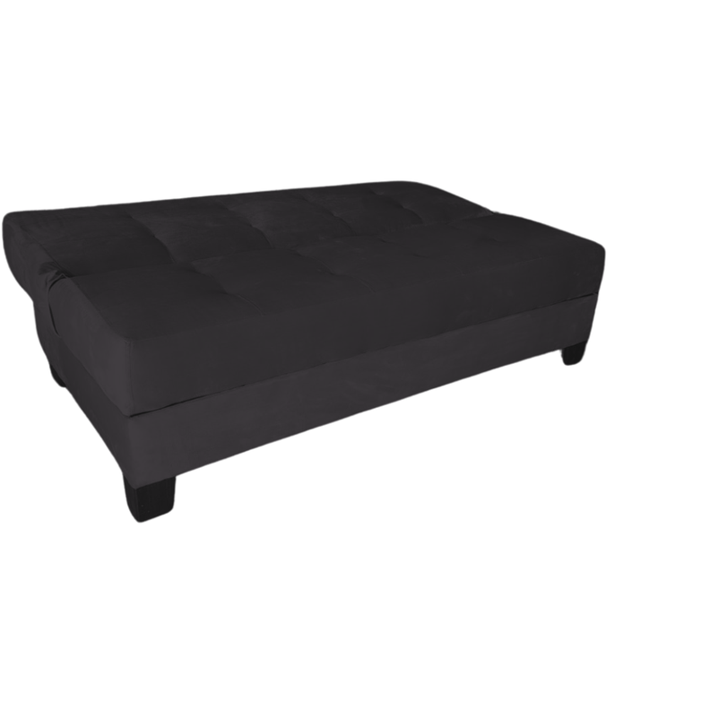 Futon Cama Baul Patagonia 15P Negro Felpa Pmadera-1