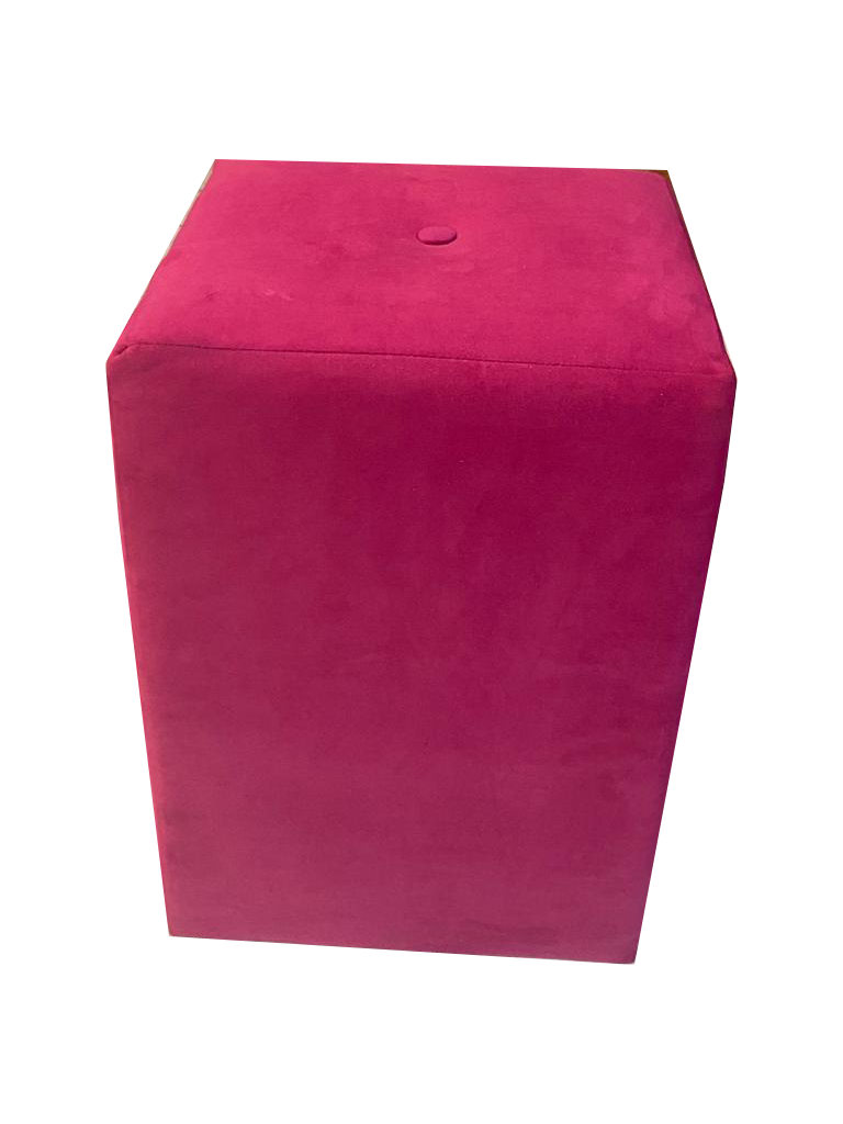 Pouf HVM Cuadrado Fucsia Felpa-0