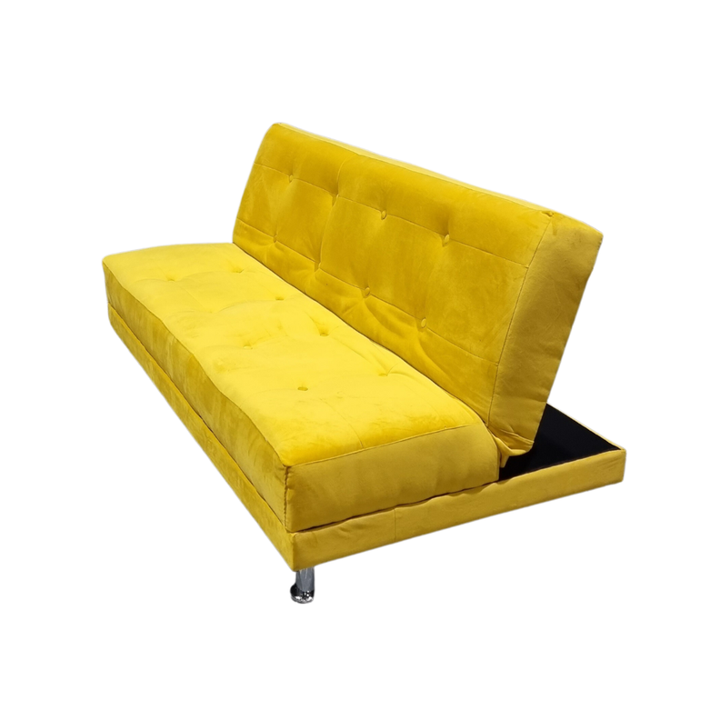 Futon Cama  Patagonia  15P Amarillo Felpa Pmetal-0