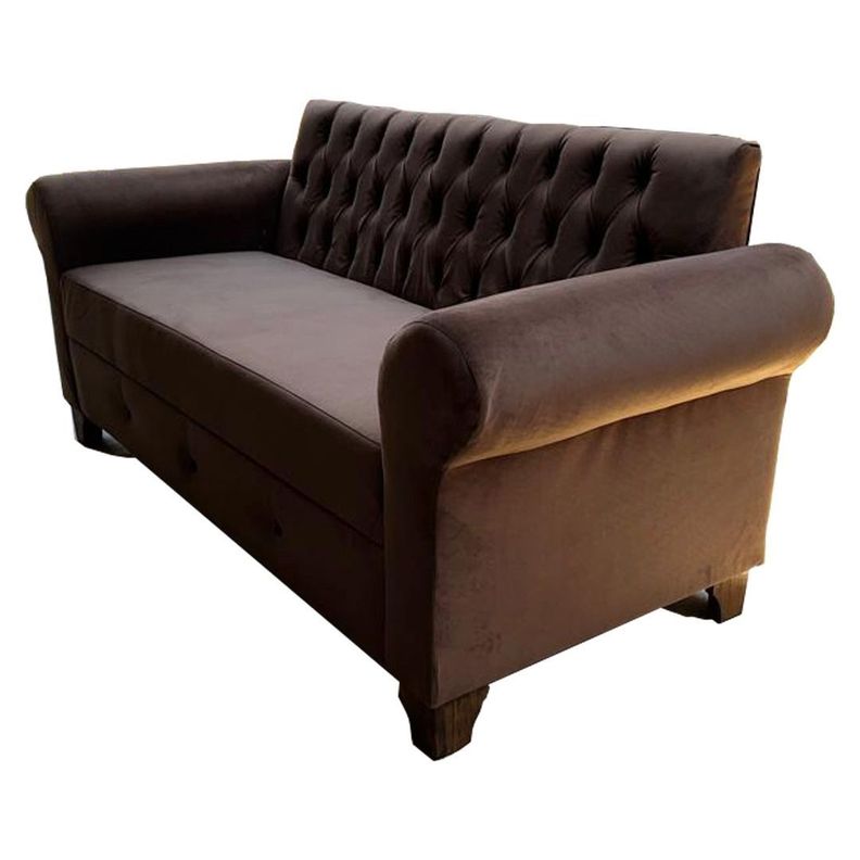 Sillon Sofia Cafe Felpa Patas De Madera-1