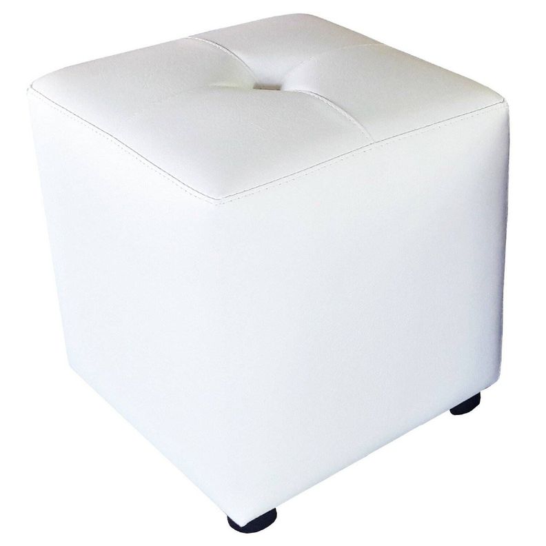 Puff Blanco  cuero 4040-0