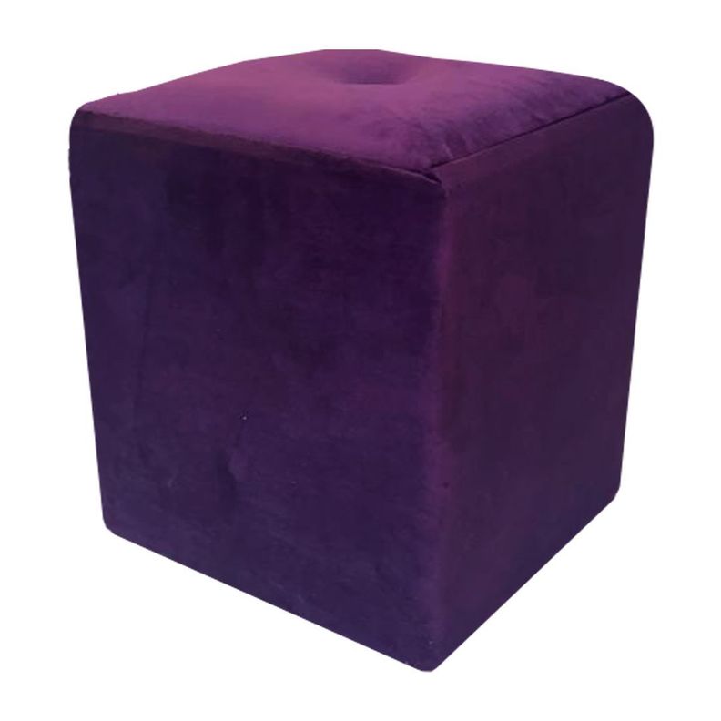 Pouf HVM Cuadrado Morado Felpa-0