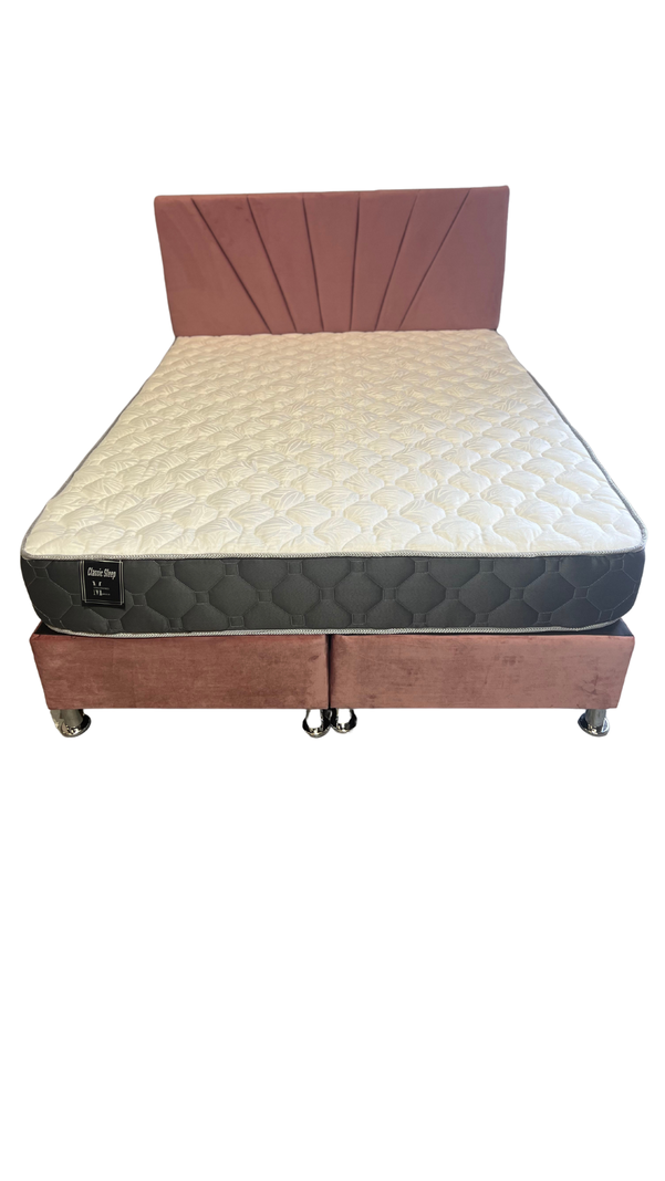 Cama HVM FULL   Colchon de Resortes Resp Palo Rosa Lineal Pmadera-0