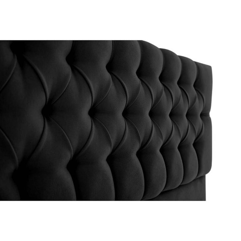 Respaldo Capitone Antonia HVM FULL Negro Felpa-1