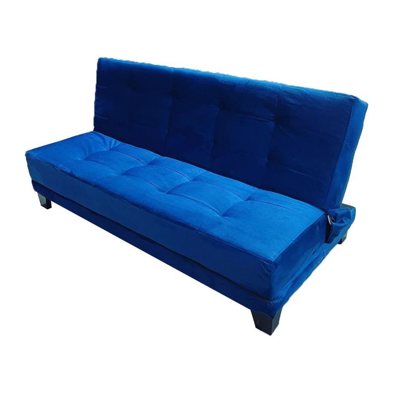 Futon Cama Patagonia 15P Azul Felpa Pmadera-1