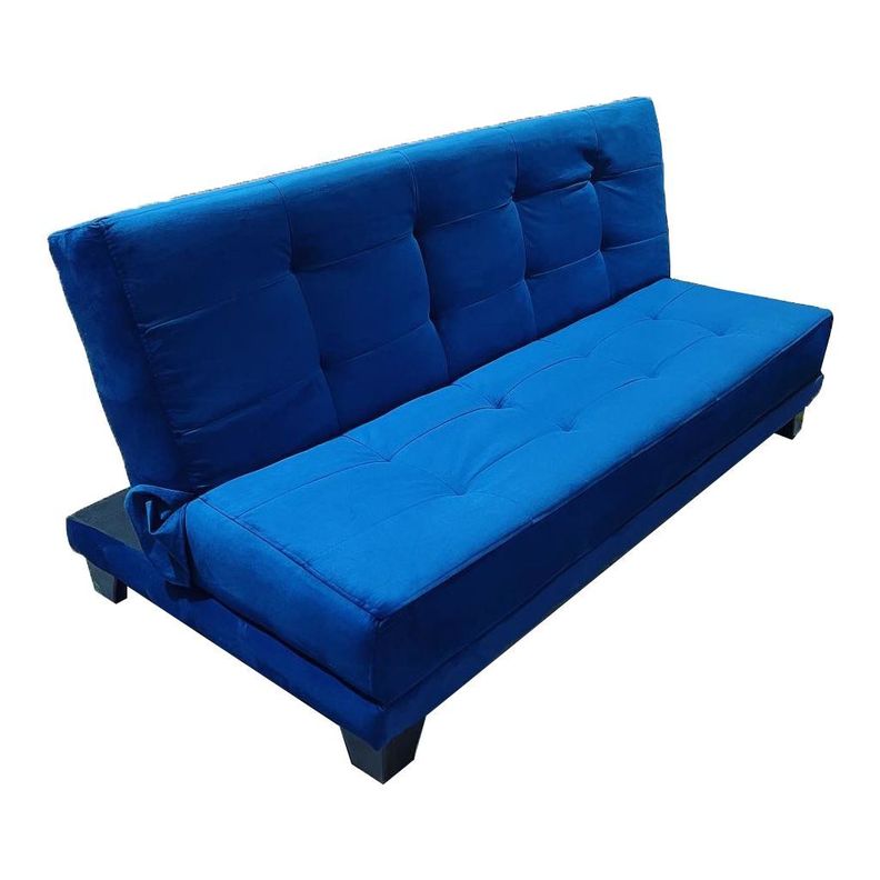 Futon Cama Patagonia 15P Azul Felpa Pmadera-2