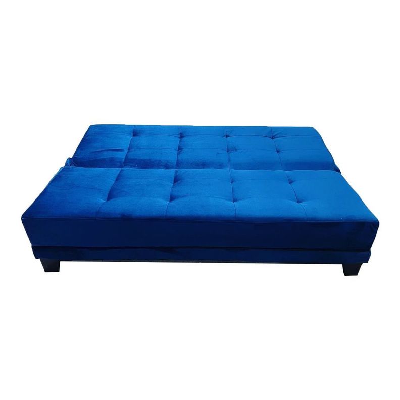Futon Cama Patagonia 15P Azul Felpa Pmadera-3
