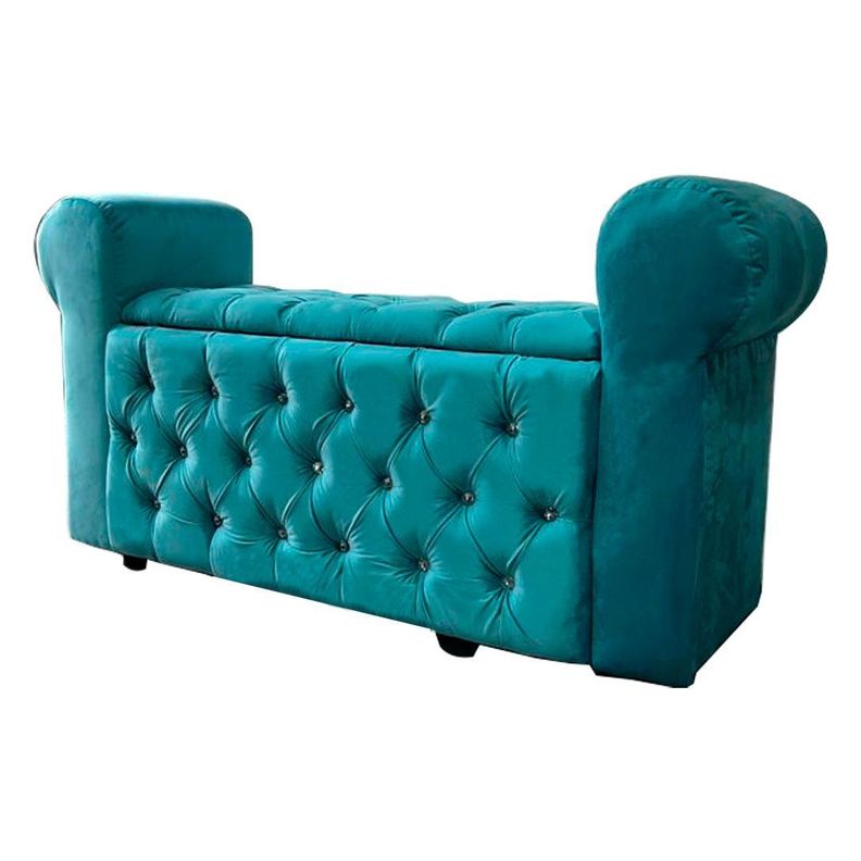 Banqueta Baul Capitone Calipso Felpa -1