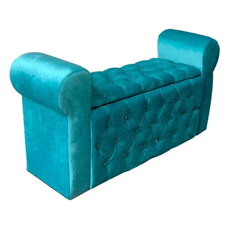 Banqueta Baul Capitone Calipso Felpa -2