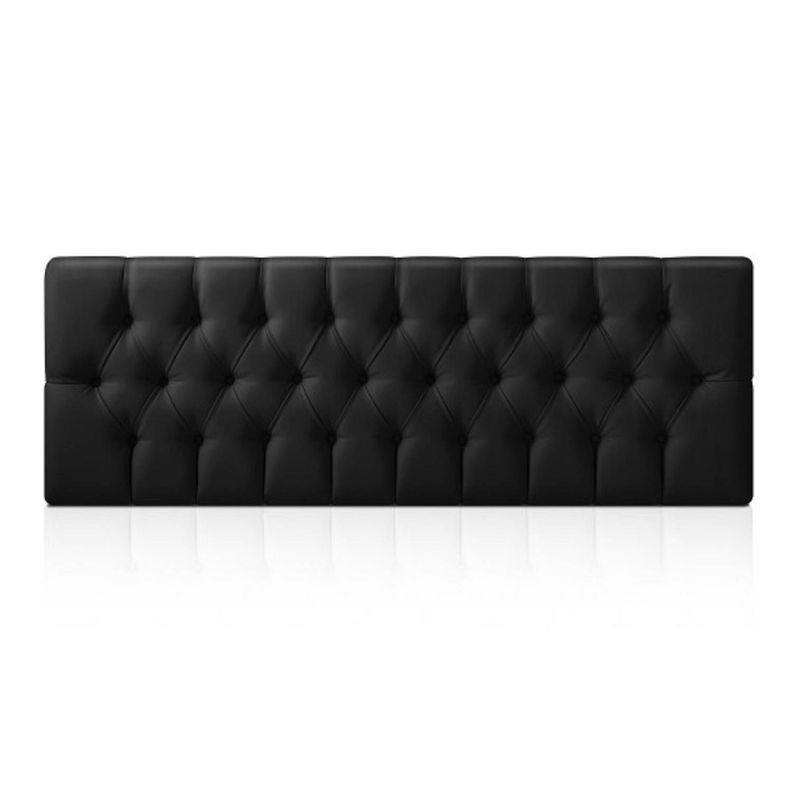 Respaldo Capitone Antonia HVM 1.5 plaza Negro Cuero PU