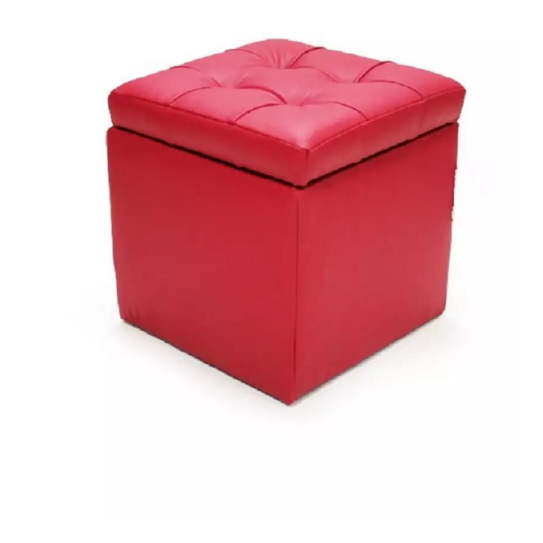 Puff baúl   rojo  40 x 40-1
