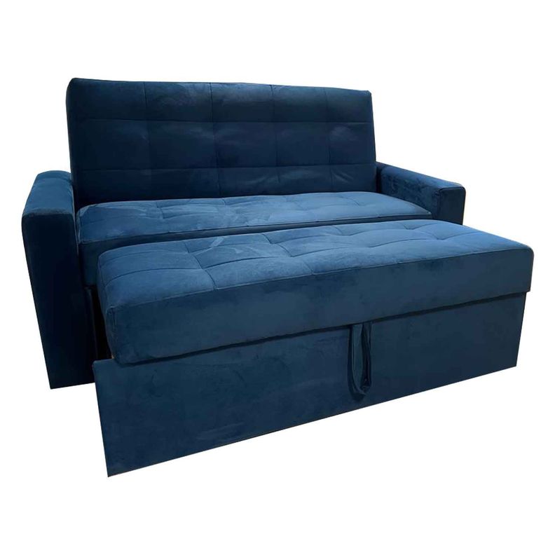 Sofa Cama HVM Cinema 3C Azul Felpa