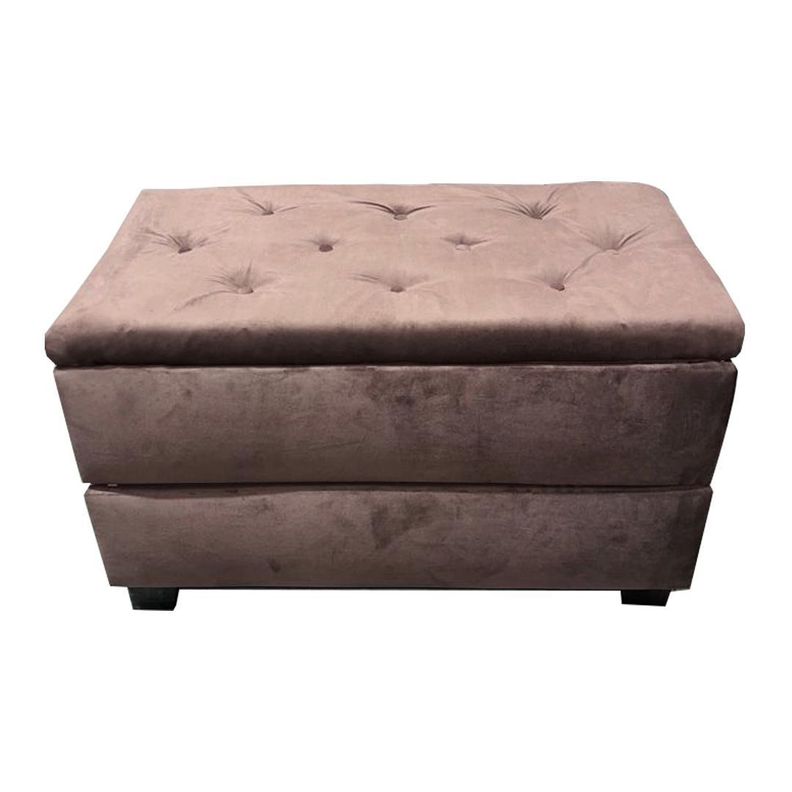Banqueta Baul Zapatero Cafe Felpa Pmadera-1