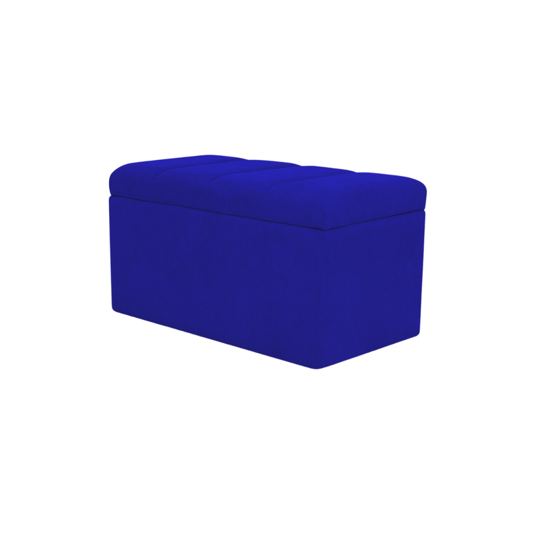 Banqueta Baul Lineal Azul Rey