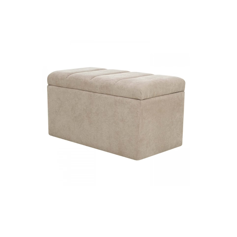 Banqueta Baúl Lineal Beige-0