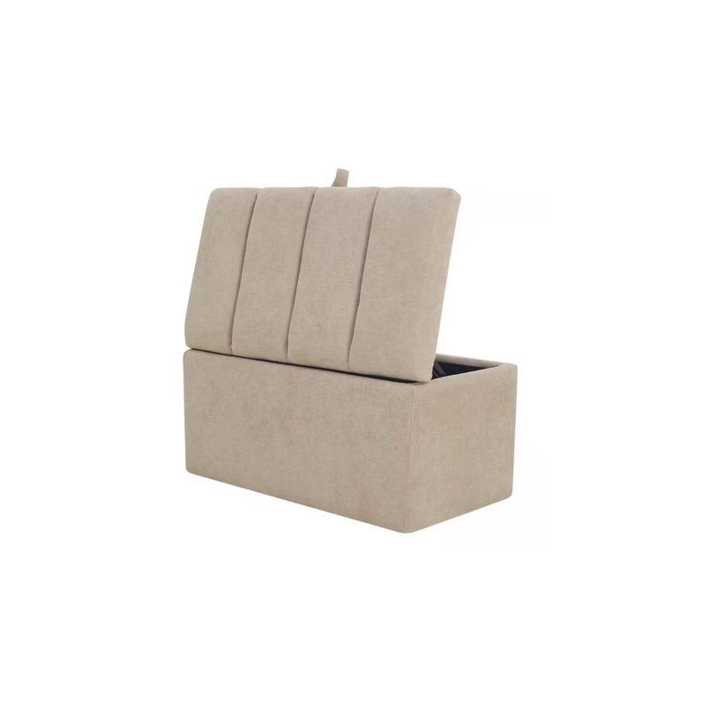 Banqueta Baúl Lineal Beige-1