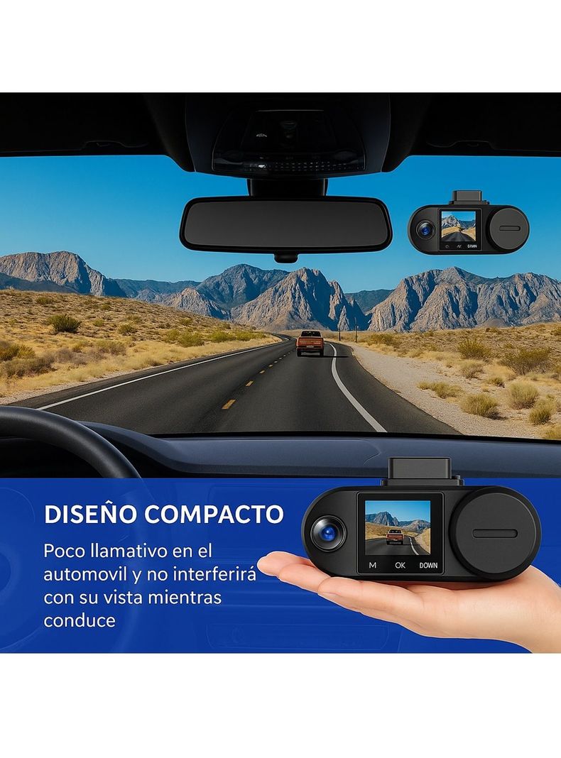 Cámara de Auto Dual 4K + 1080P con WiFi y GPS-2