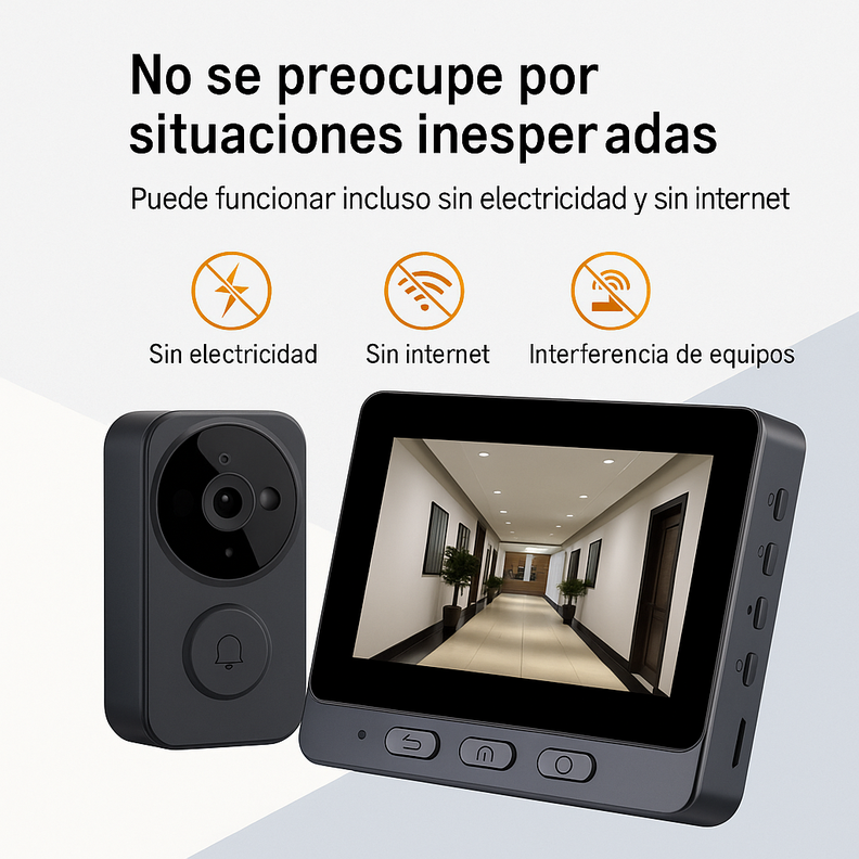 Timbre con Pantalla Inalámbrica Portátil-4