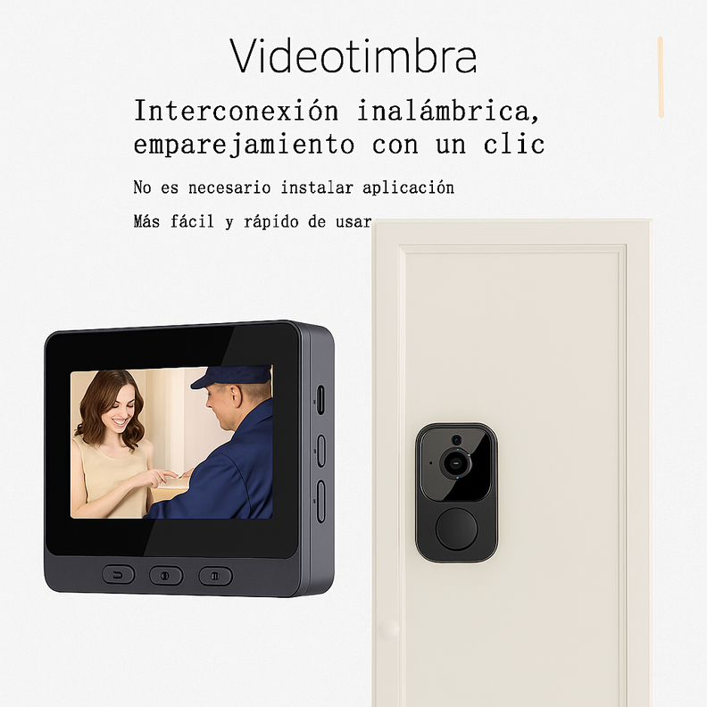 Timbre con Pantalla Inalámbrica Portátil-5