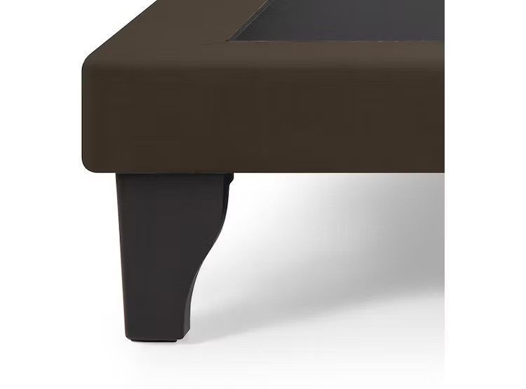 Base De Cama Europea 2  Felpa Café -2