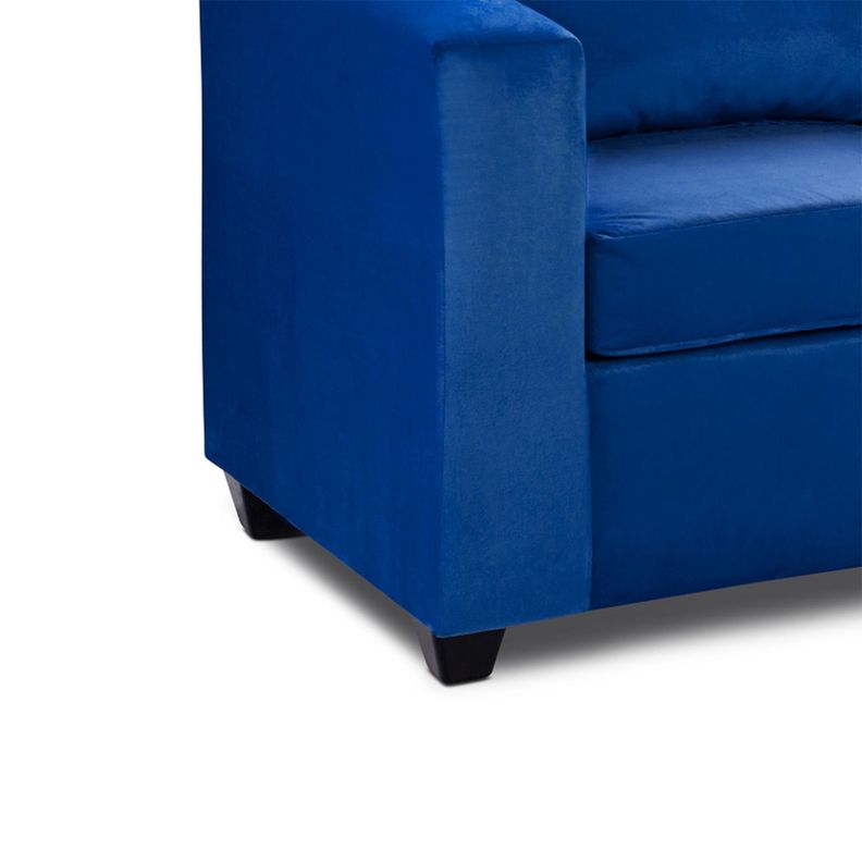 Sofa Niza 2 Cuerpos Felpa Azul Marino-3