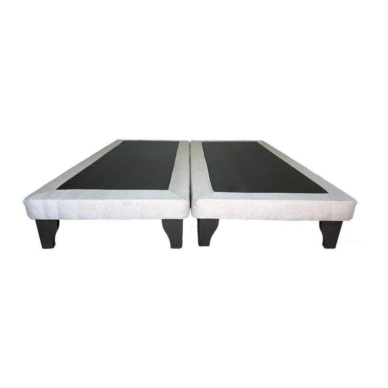 Base de Cama Europea 2 Plazas Tela Beige-0