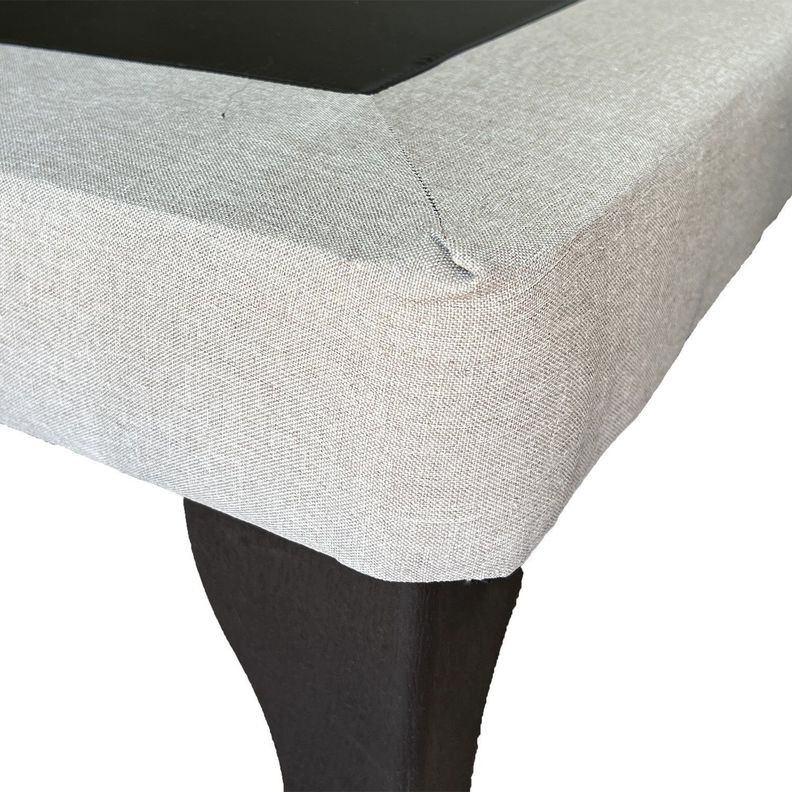 Base de Cama Europea 2 Plazas Tela Beige-2