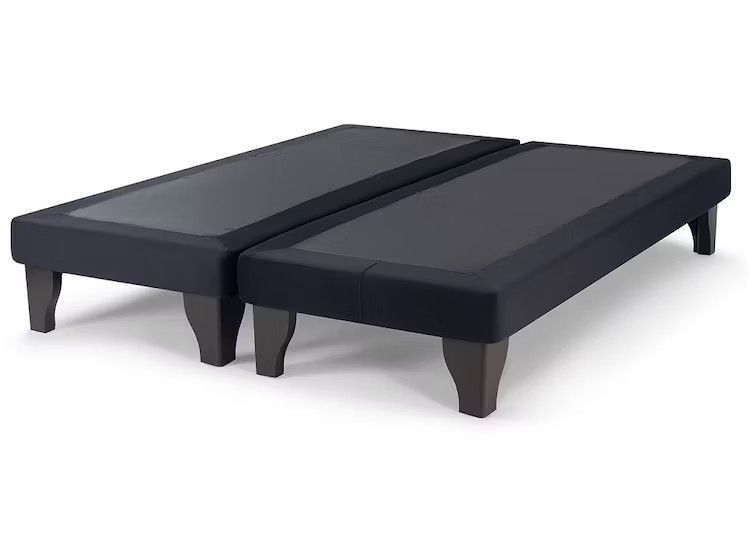 Base De Cama Europea 2 plazas  Felpa Negro-0