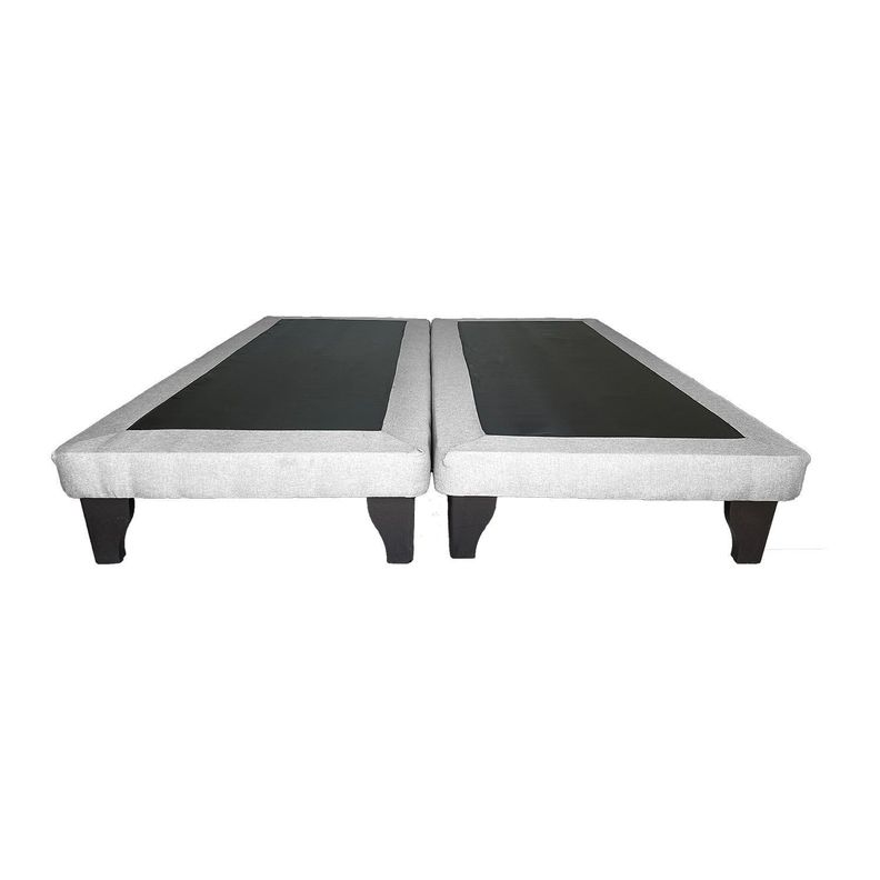 Base de Cama Europea King Tela Gris Claro-0