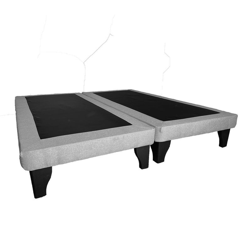 Base de Cama Europea King Tela Gris Claro-2