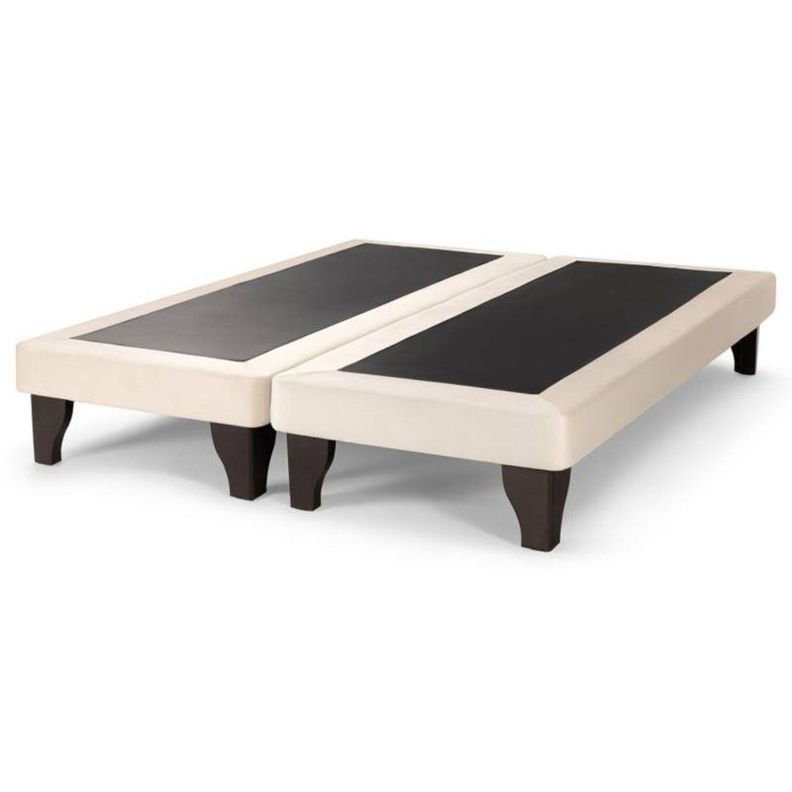 Base De Cama Europea King Felpa Beige-1