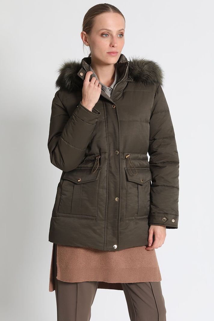 Parka Con Capuchón Militar Liola-0