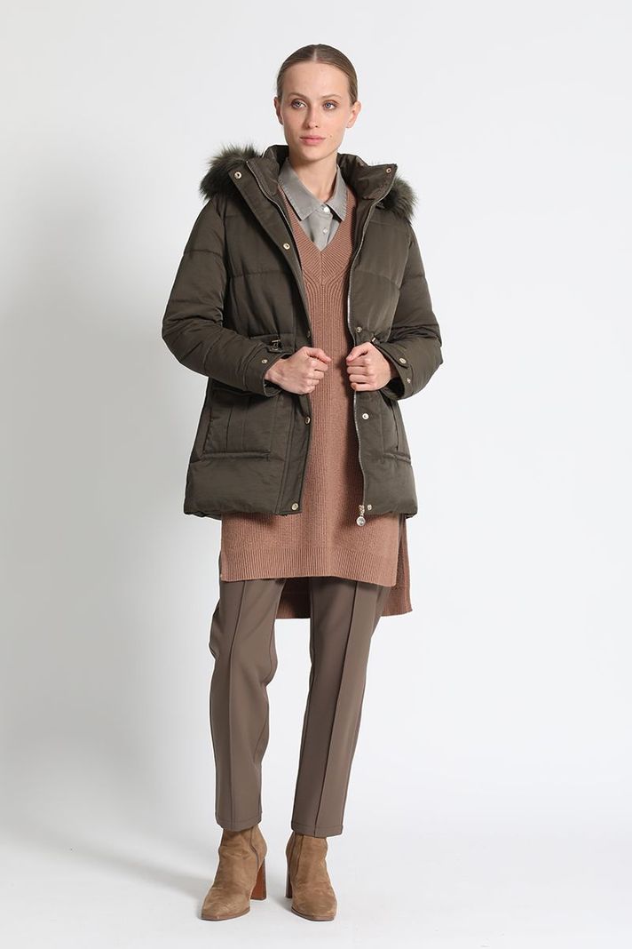 Parka Con Capuchón Militar Liola-1